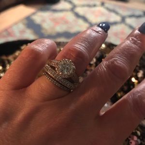 14k band dripping in diamonds (read description